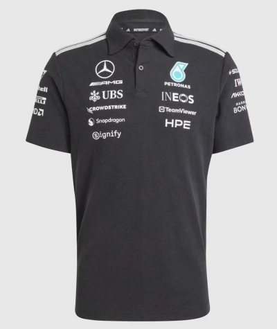 2026 MERCEDES black F1 polo S-5XL